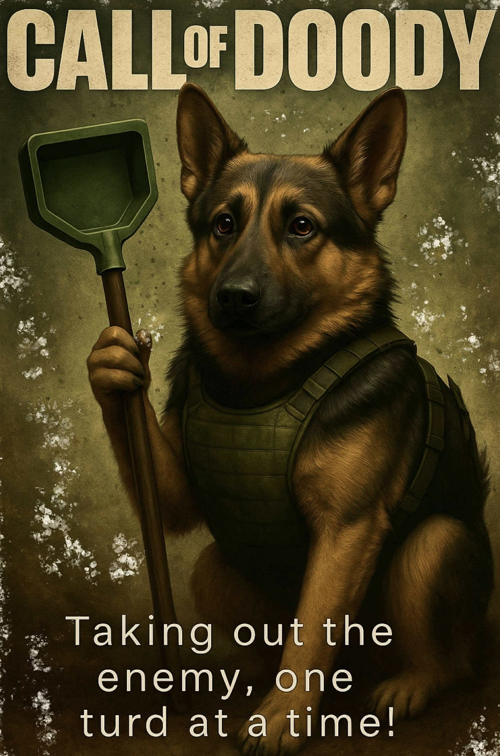 German Shepherd holding a scoop – Call of Doody hero image